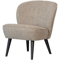 SESSEL in Webstoff Naturfarben  - Schwarz/Naturfarben, Design, Holz/Textil (59/71/70cm) - Livetastic