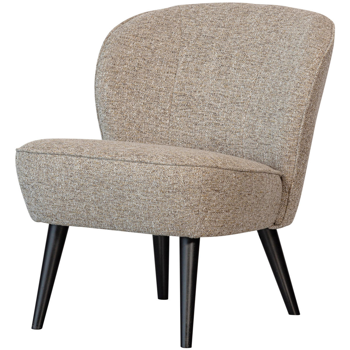 SESSEL in Webstoff Naturfarben  - Schwarz/Naturfarben, Design, Holz/Textil (59/71/70cm) - Livetastic