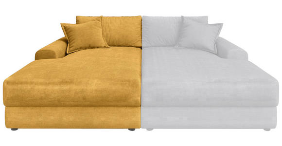 BIGSOFA Cord Senfgelb  - Senfgelb/Schwarz, MODERN, Kunststoff/Textil (117/93/190cm) - Carryhome