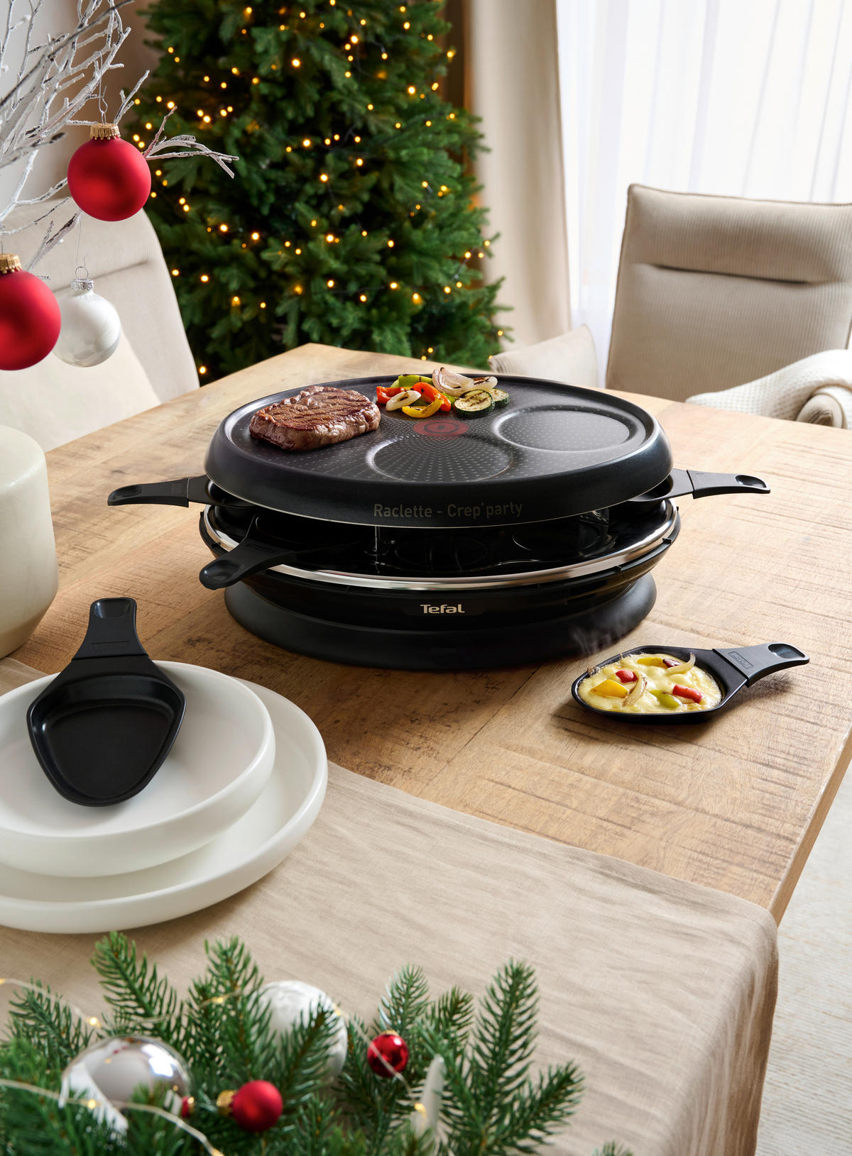 RACLETTE-GRILL STORE`INN  - Schwarz, Basics, Kunststoff/Metall (35/35/15cm) - Tefal