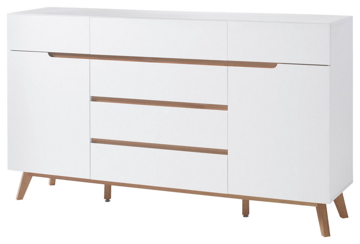 SIDEBOARD Cervo  in 169/101/40 cm  - Eichefarben/Weiß, Design, Holz/Holzwerkstoff (169/101/40cm)