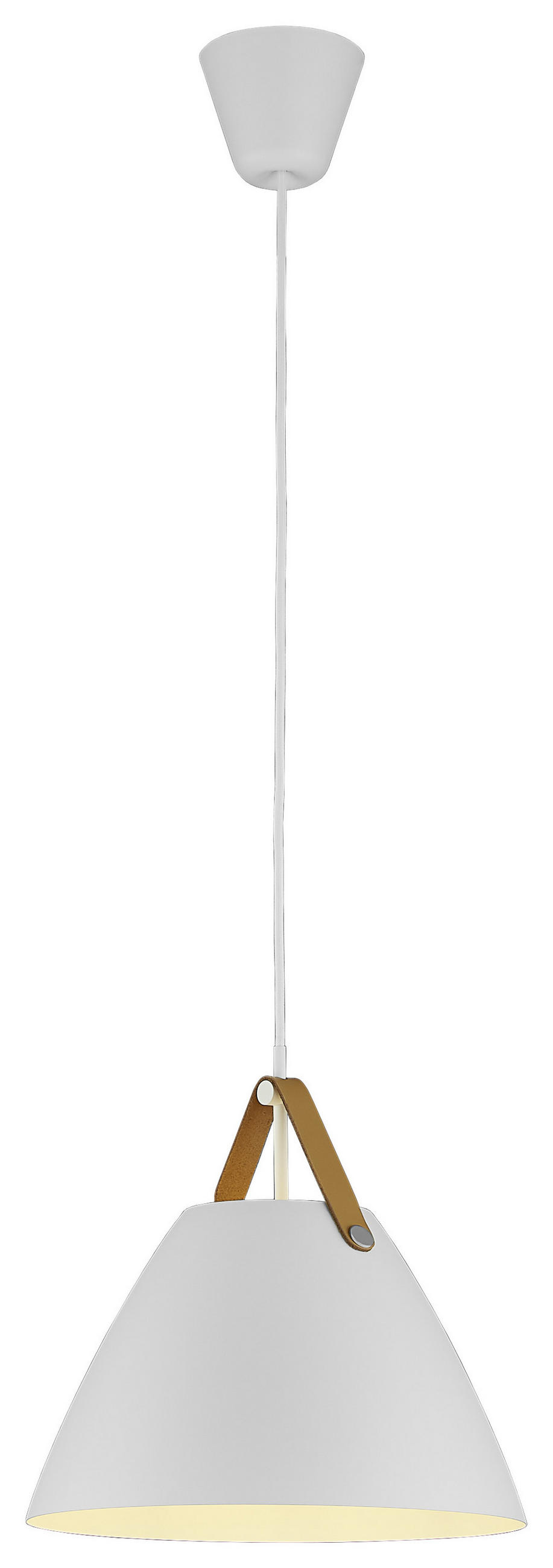HÄNGELEUCHTE STRAP 36/37 cm   - Weiß, Design, Metall (36/37cm) - Nordlux