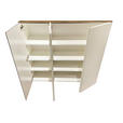 SCHUHSCHRANK 121/111/33 cm  - Sandfarben/Eichefarben, Design, Holzwerkstoff (121/111/33cm) - Moderano