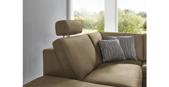 ECKSOFA in Mikrofaser Grün  - Alufarben/Grün, Design, Textil/Metall (242/275cm) - Dieter Knoll