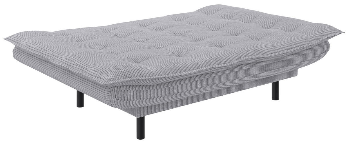 SCHLAFSOFA Cord Hellgrau  - Hellgrau/Schwarz, Design, Textil (194/100/90cm) - Ti'me