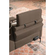 ECKSOFA in Flachgewebe, Struktur Braun  - Anthrazit/Braun, Design, Textil/Metall (254/230cm) - Ambiente