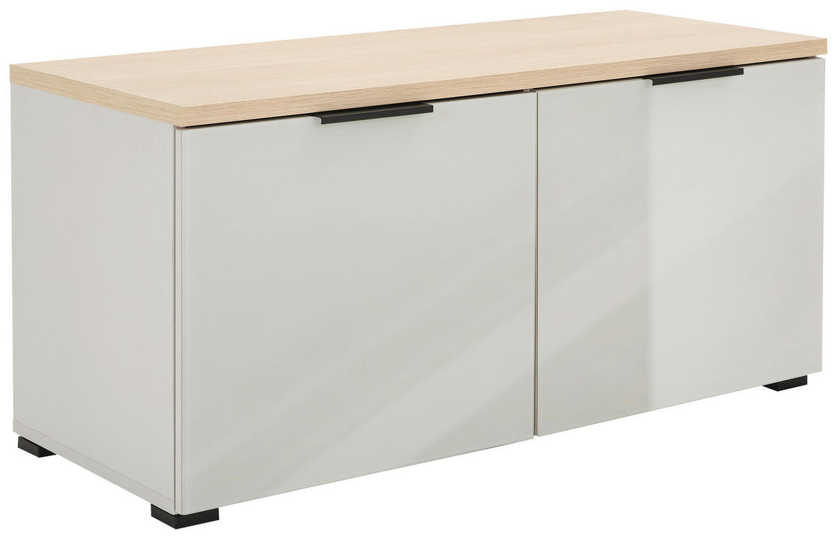 KLUPA ZA PREDSOBLJE - kašmir/boje hrasta, Design, staklo/drvni materijal (97/47/40cm)