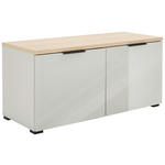 GARDEROBENBANK  in 97/47/40 cm  - Kaschmir/Eichefarben, Design, Glas/Holzwerkstoff (97/47/40cm) - Voleo