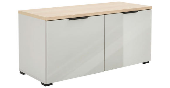 GARDEROBENBANK  in 97/47/40 cm  - Kaschmir/Eichefarben, Design, Glas/Kunststoff (97/47/40cm) - Voleo