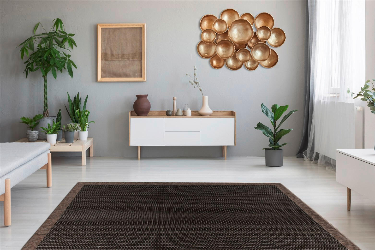 LÄUFER 80/150 cm Splash 100 Anthrazit / Schwarz  - Anthrazit/Schwarz, KONVENTIONELL, Textil (80/150cm)