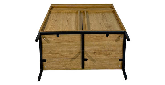 KOMMODE WABI  in 80/101/40 cm  - Eichefarben/Schwarz, Design, Holz/Holzwerkstoff (80/101/40cm) - Xora