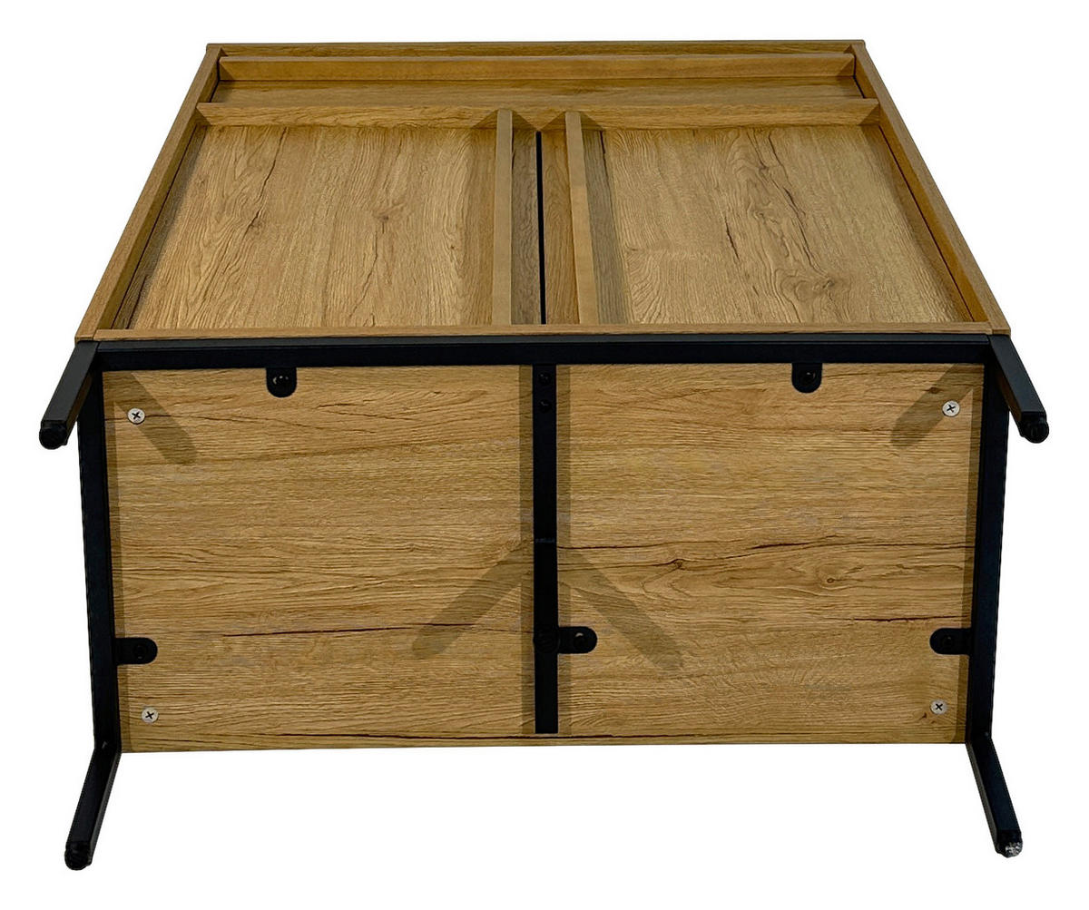 KOMMODE WABI  in 80/101/40 cm  - Eichefarben/Schwarz, Design, Holz/Holzwerkstoff (80/101/40cm) - Xora