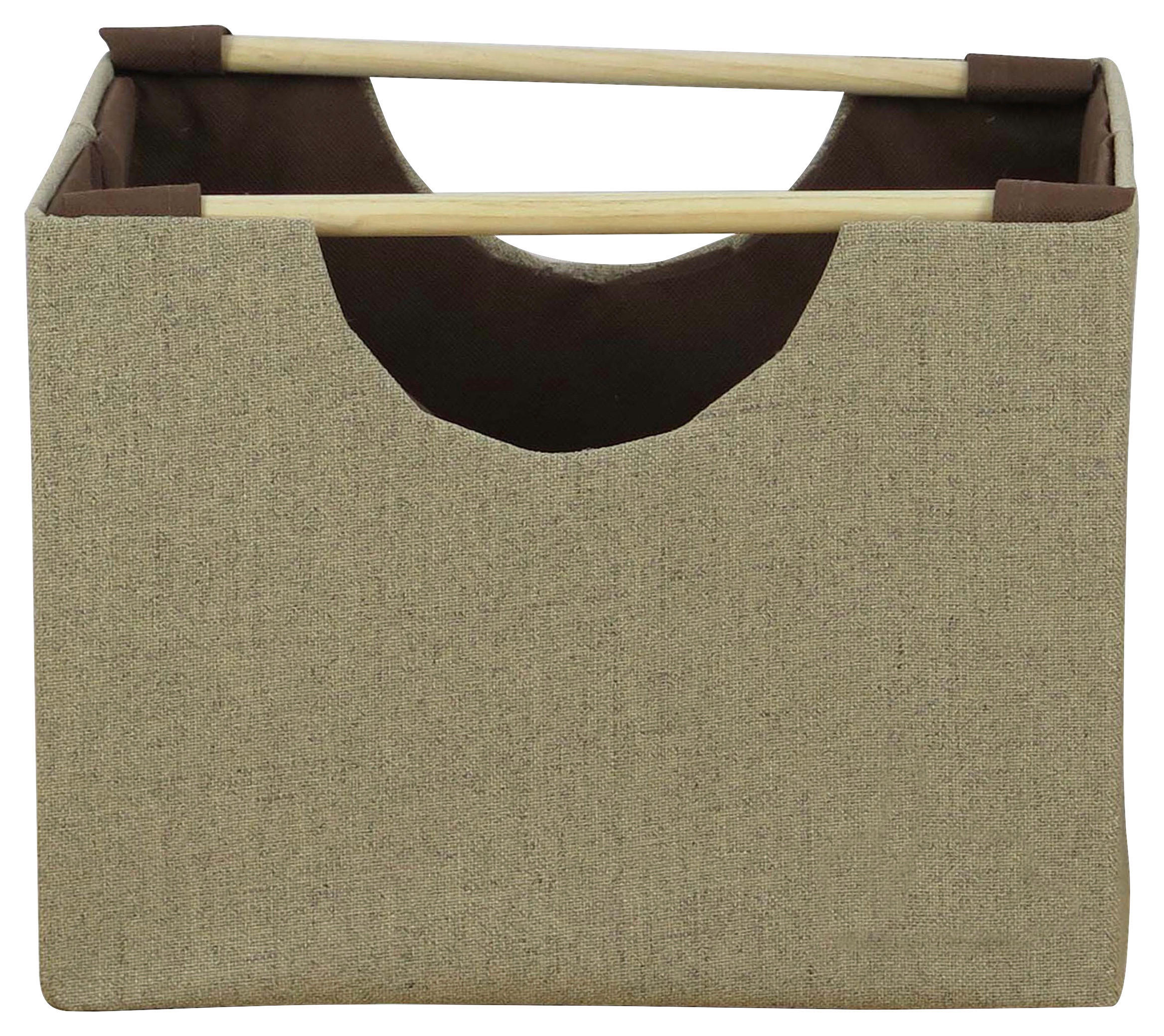 CUTIE PENTRU ETAJERĂ   - maro/cappuccino, Basics, lemn/textil (27/27cm) - Landscape