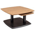 COUCHTISCH in Holz, Holzwerkstoff, Metall 76/76/38-43 cm - Wildeiche/Anthrazit, Natur, Holz/Holzwerkstoff (76/76/38-43cm) - Venda