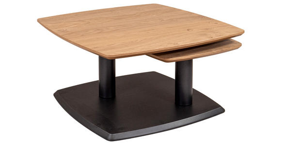 COUCHTISCH in Holz, Holzwerkstoff, Metall 76/76/38-43 cm - Wildeiche/Anthrazit, Natur, Holz/Holzwerkstoff (76/76/38-43cm) - Venda