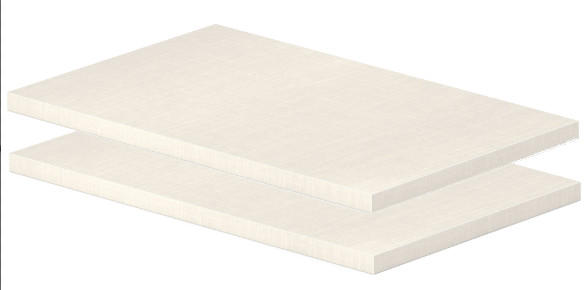 EINLEGEBODENSET 117,3/2,5/54,8 cm 2-teilig Creme  - Creme, Design, Holzwerkstoff (117,3/2,5/54,8cm) - home24