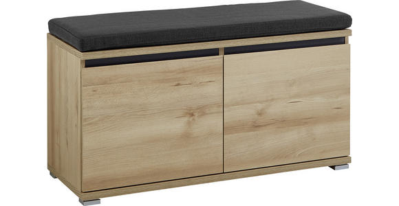 GARDEROBENBANK 96/52/40 cm - Anthrazit/Buchefarben, Basics, Holzwerkstoff (96/52/40cm) - Carryhome