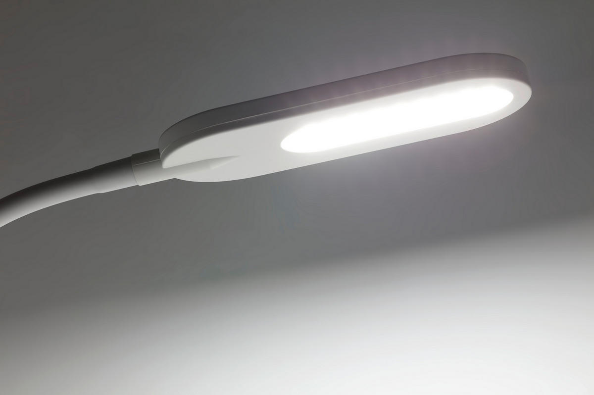 LED-TISCHLEUCHTE - Weiss, Basics, Kunststoff/Metall (37,5/15/43,5cm) - Novel