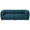 SOFA in Struktur Petrol  - Petrol/Schwarz, Design, Holz/Textil (240/80/95cm) - MID.YOU