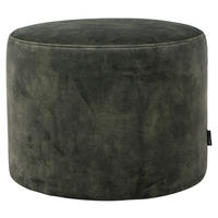 HOCKER Samt Olivgrün  - Olivgrün, KONVENTIONELL, Textil (50/50/50cm) - MID.YOU
