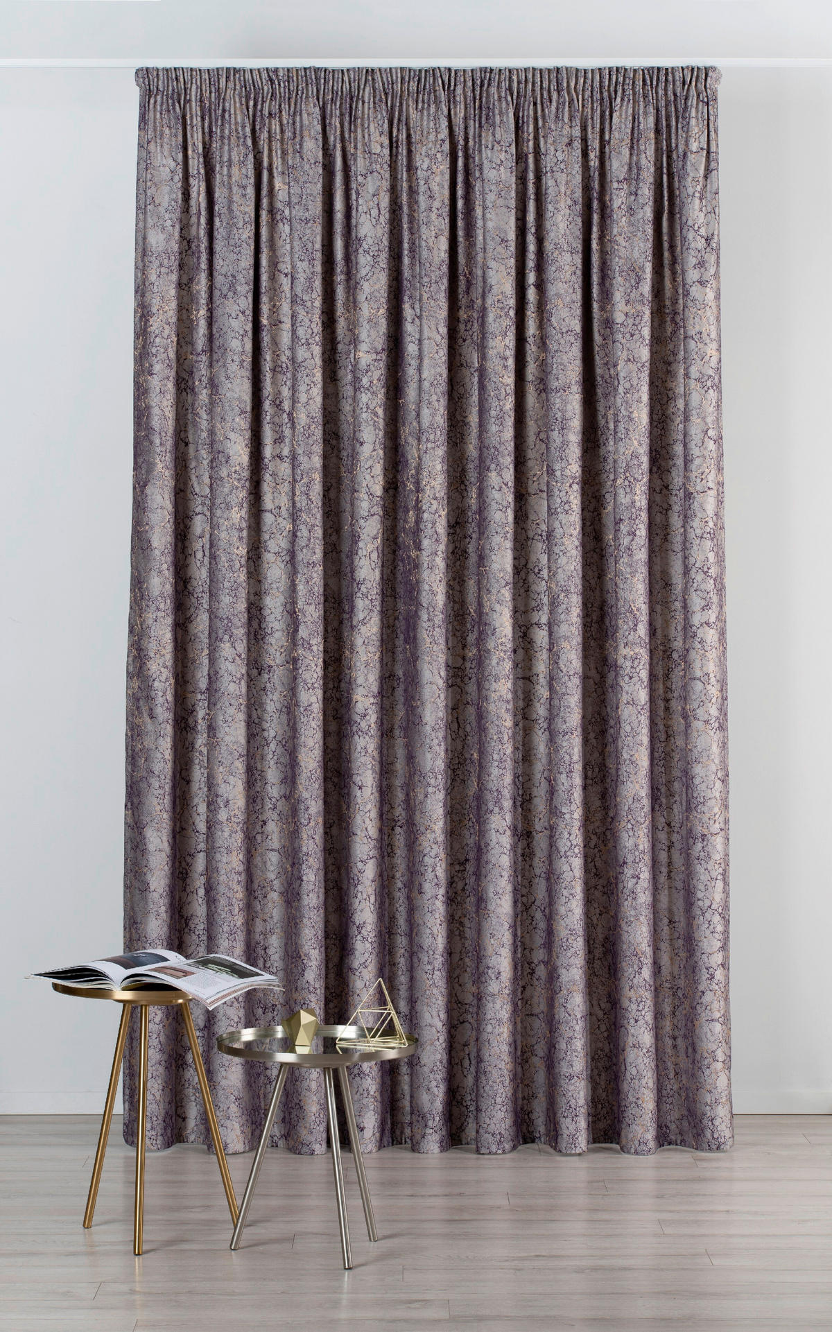 Draperie Confecționată black-out (nu permite trecerea luminii)  - mov, Basics, textil (24/31/4cm)