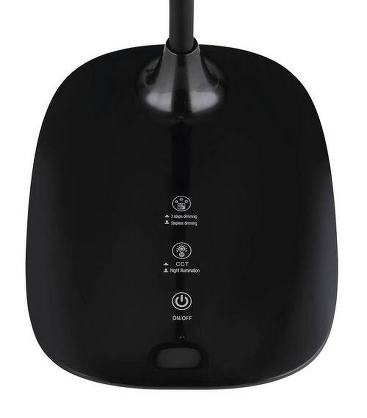 STOLNÍ LED LAMPA, dotykový stmívač, 28/13,6/40 cm - černá, Konvenční, plast (28/13,6/40cm) - Globo