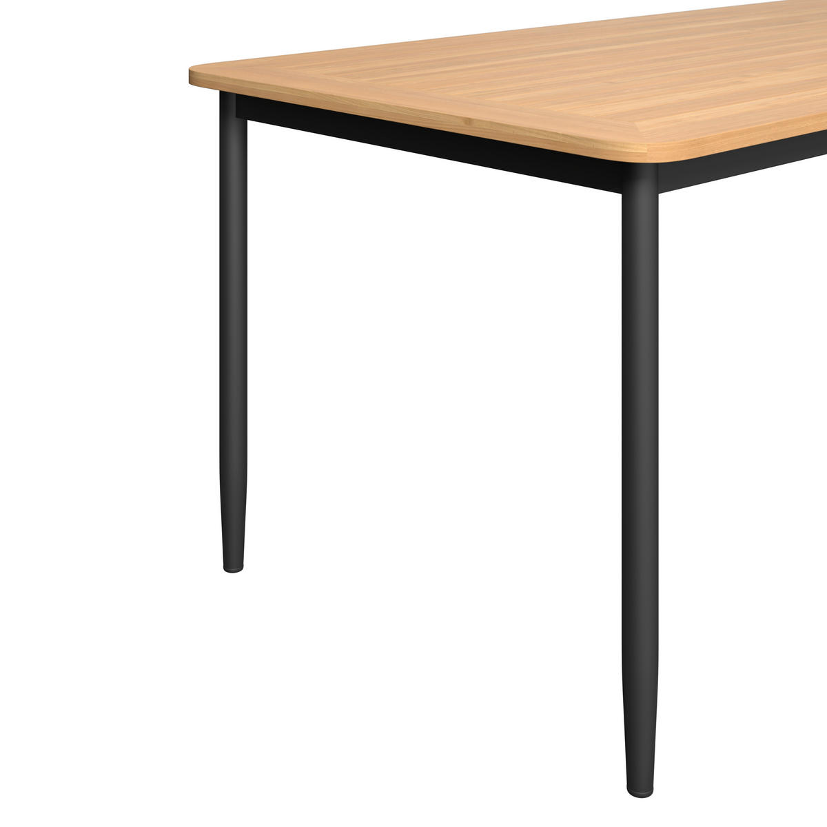 DINING-LOUNGESET Teakholz Aluminium  - Creme/Schwarz, MODERN, Holz/Kunststoff - Ambia Garden