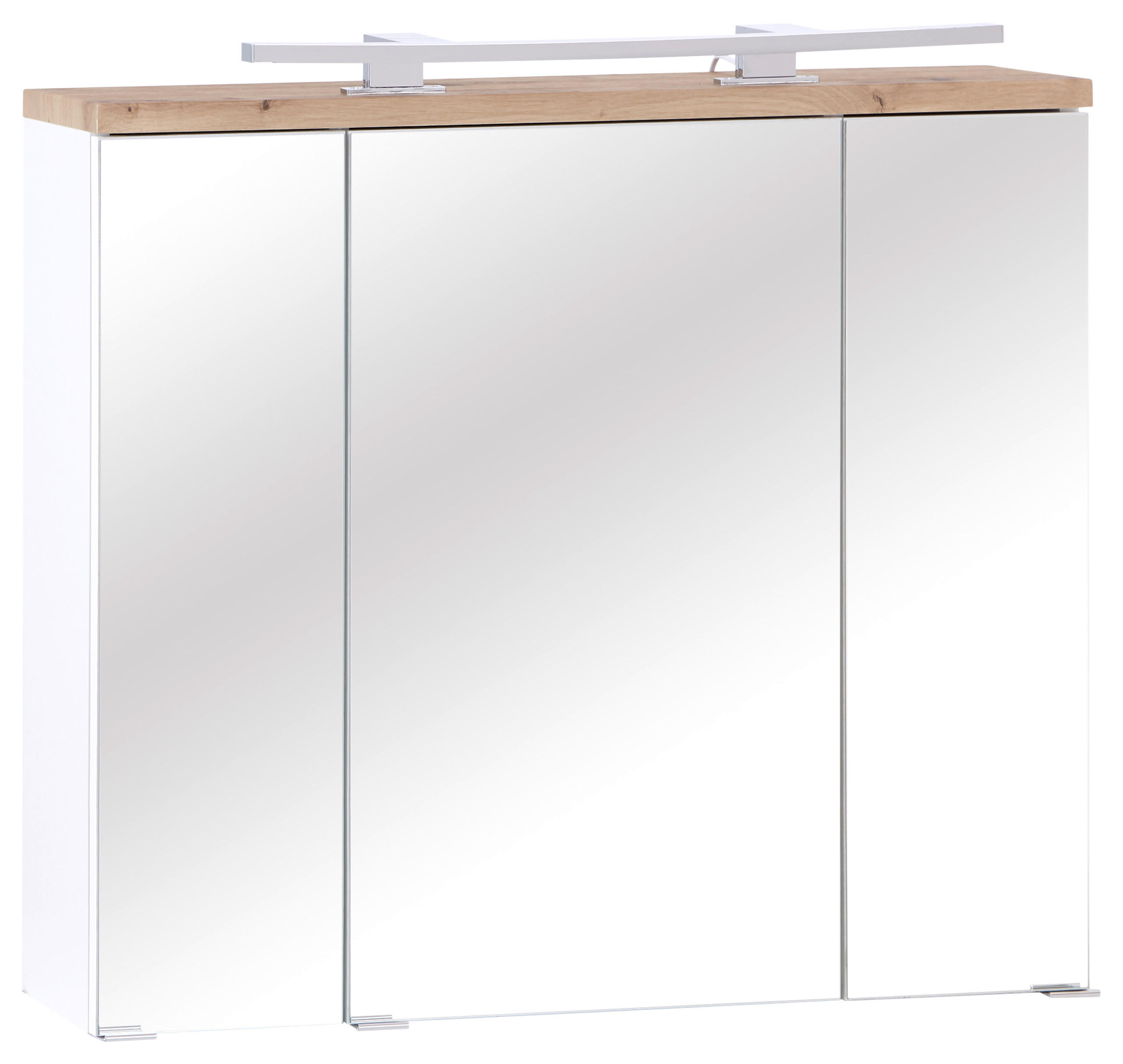 Spiegelschrank Marbella Mit Led 3-Türig Bxhxt: 80x70x20 Cm
