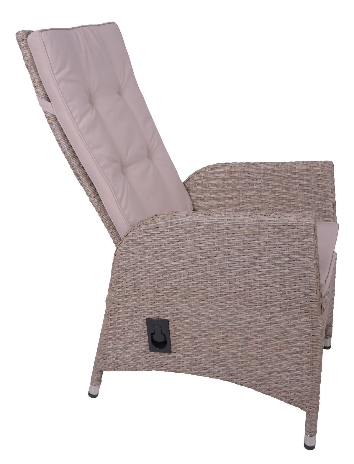 GARTENSTUHL-SET Aluminium Creme, Grau  - Creme/Braun, Basics, Kunststoff/Textil (68/109/60cm) - Gardenson
