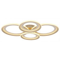 LED-DECKENLEUCHTE Glitra 85,5/64,5/9 cm  - Sandfarben/Silberfarben, Design, Kunststoff/Metall (85,5/64,5/9cm)