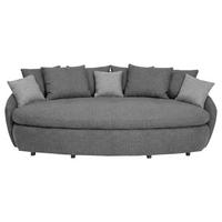 MEGASOFA Chenille Anthrazit  - Anthrazit/Schwarz, Trend, Kunststoff/Textil (238/80/140cm) - MID.YOU