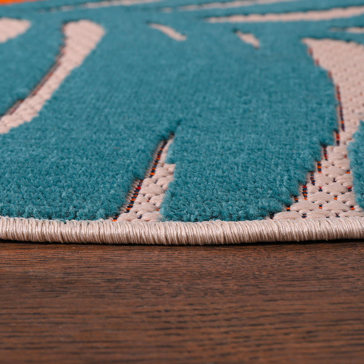 OUTDOORTEPPICH 200 cm Floral Grün, Blau  - Blau/Grün, LIFESTYLE, Kunststoff/Textil (200cm)