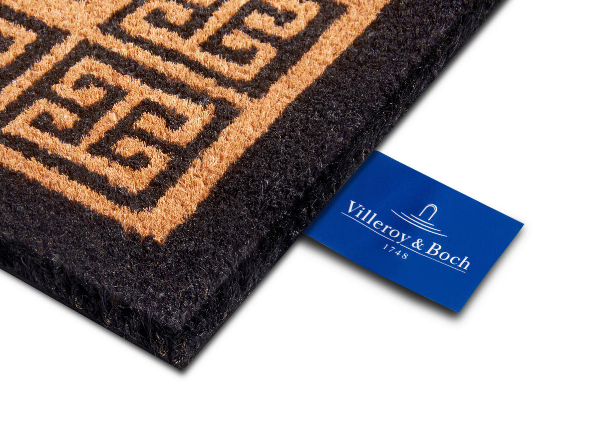 FUSSMATTE  50/80 cm  Schwarz, Hellbraun  Ornament  - Hellbraun/Schwarz, Basics, Kunststoff/Textil (50/80cm) - Villeroy & Boch