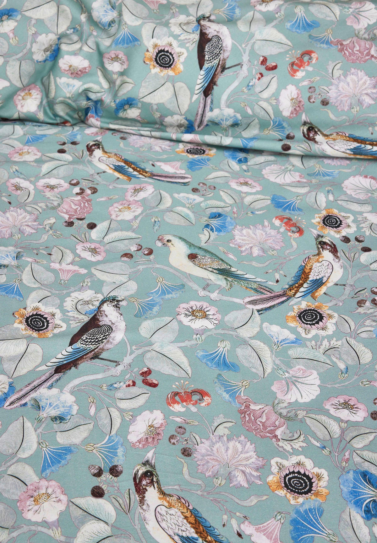 BETTWÄSCHE Aleste Satin 155/220 cm  - Grün, KONVENTIONELL, Textil (155/220cm) - Essenza