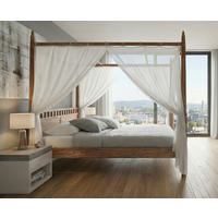 HIMMELBETT 180/200 cm  in Akaziefarben  - Akaziefarben, MODERN, Holz (180/200cm) - MID.YOU