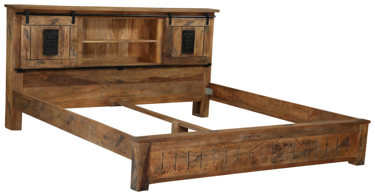 BETT - Naturfarben, KONVENTIONELL, Holz (180/200cm) - Livetastic