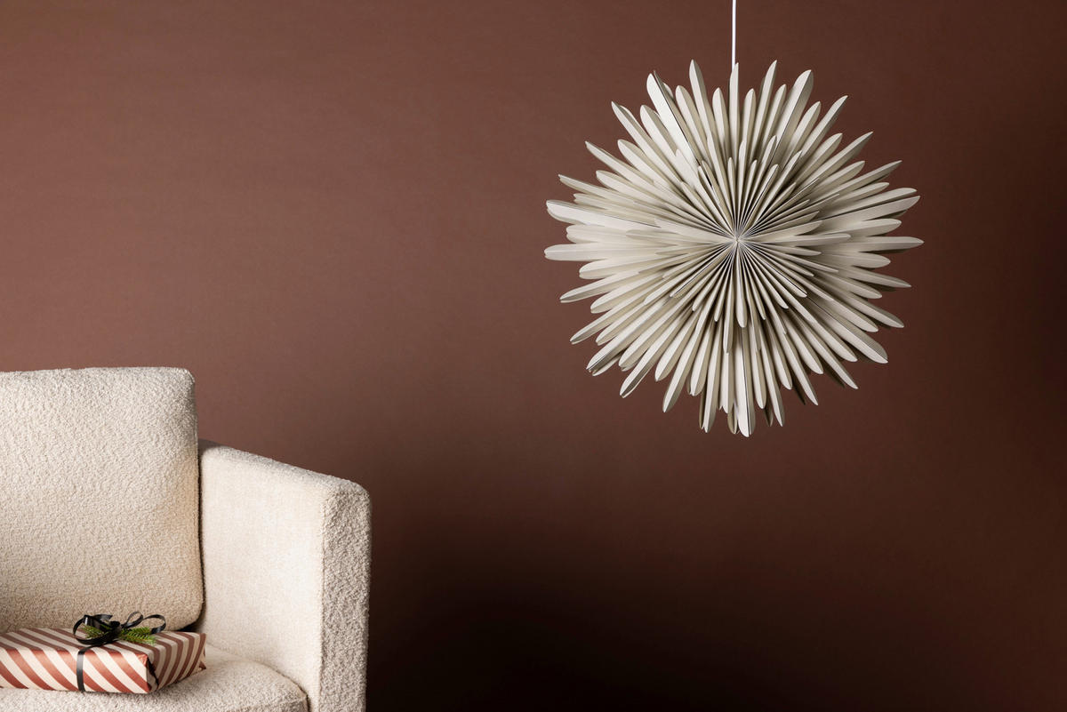 HÄNGLAMPA 60/60/21 cm  - beige, Basics, papper (60/60/21cm) - P & B