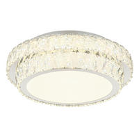 LED-DECKENLEUCHTE  40/15.5 cm    - Klar/Chromfarben, Konventionell, Glas/Kunststoff (40/15.5cm) - Globo