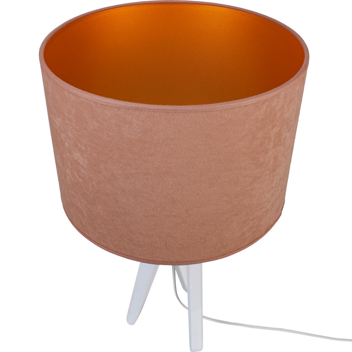 TISCHLEUCHTE 30/55 cm   - Beige/Weiß, Basics, Holz (30/55cm)