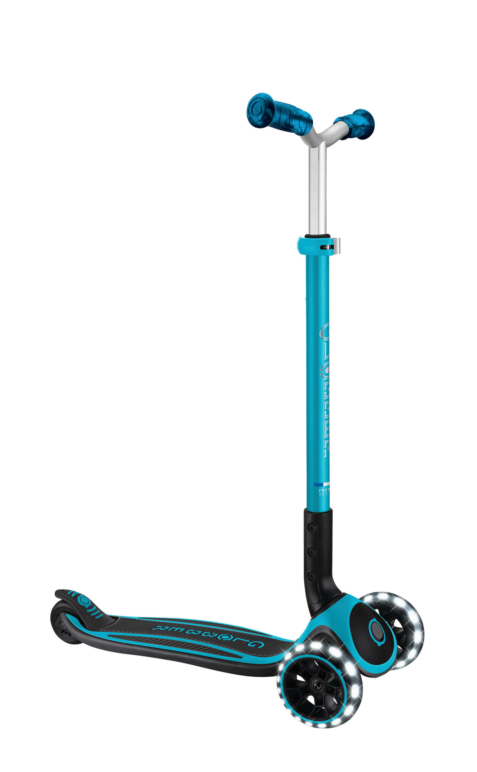 KINDERSCOOTER ACE LIGHTS  - Blau, Basics, Kunststoff (61/37/94,5cm) - GLOBBER