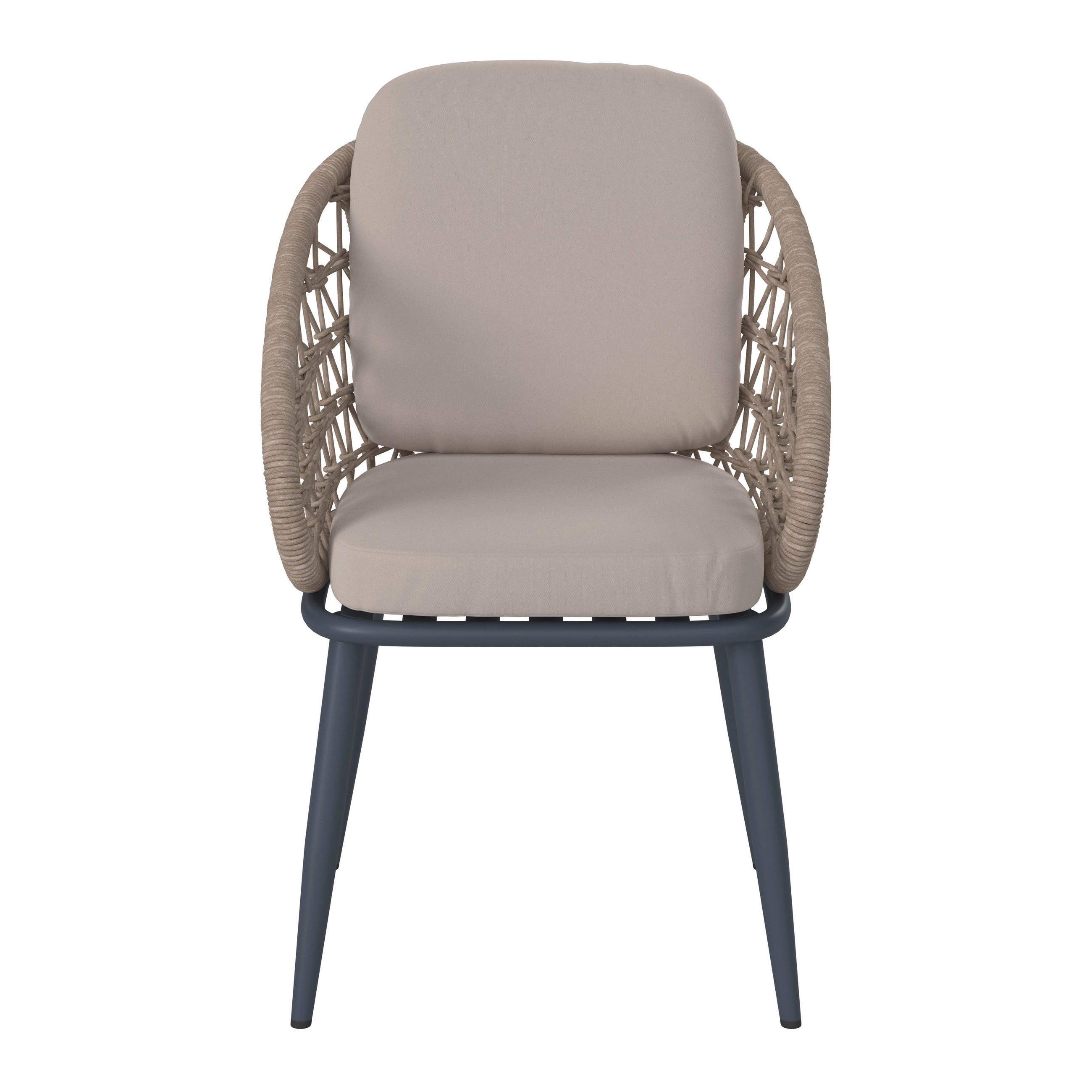 GARTENSESSEL - Anthrazit/Beige, Natur, Textil/Metall (58/85/65cm) - Amatio
