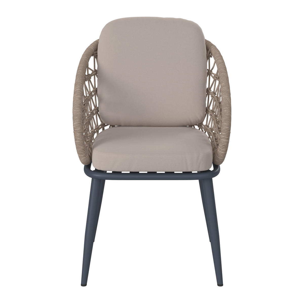 VRTNA STOLICA  antracit, bež  metal, tekstil      - bež/antracit, Natur, metal/tekstil (58/85/65cm) - Amatio
