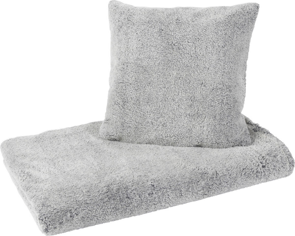 KOŽEŠINOVÁ DEKA, polyester, 150/200 cm - šedá, Konvenční, textil (150/200cm) - Novel
