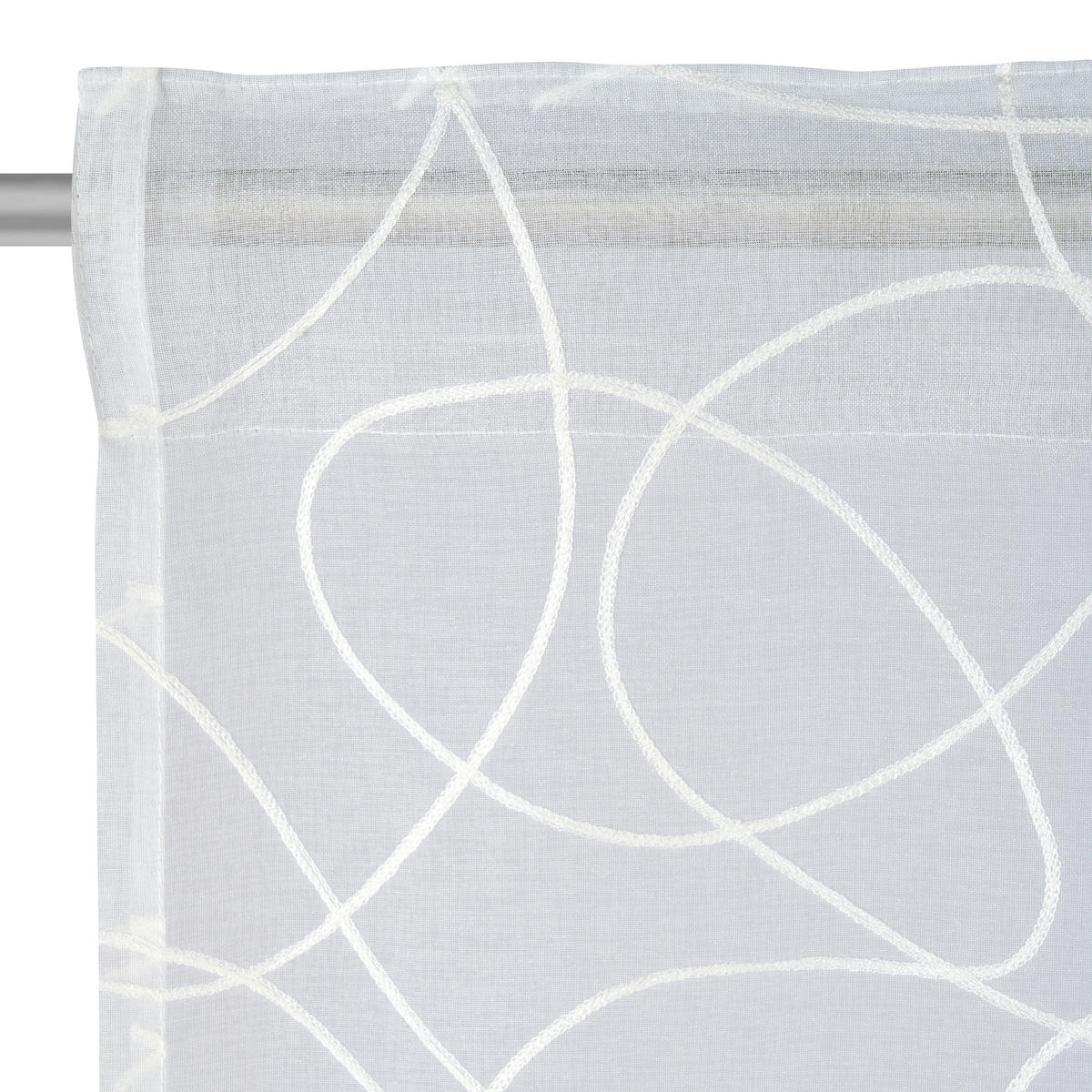 FERTIGVORHANG transparent  - Weiss, Design, Textil (135/245cm) - Esposa