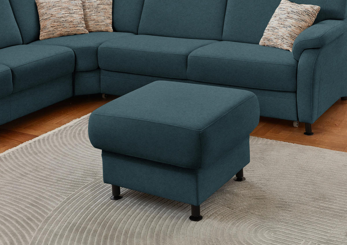 ECKSOFA  in Flachgewebe Opal  287/269 cm  - Opal/Schwarz, KONVENTIONELL, Textil/Metall (287/269cm) - Beldomo System