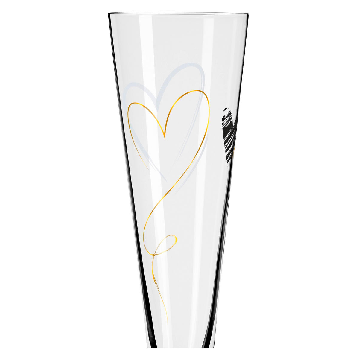 CHAMPAGNERGLAS 205 ml  - Goldfarben/Schwarz, LIFESTYLE, Glas (7,2/7,2/24,0cm) - Ritzenhoff