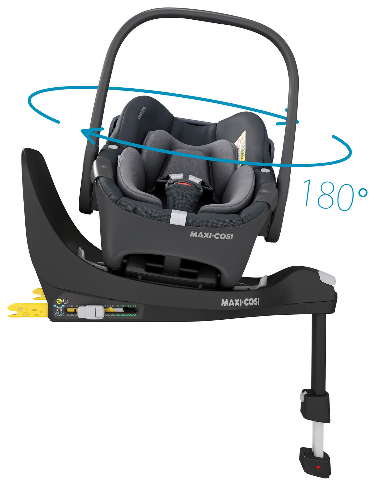 BABYSCHALE Pebble 360 Essential Graphite   - Graphitfarben, Basics, Kunststoff/Textil (44/56/67cm) - Maxi-Cosi
