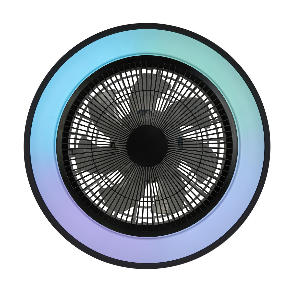 DECKENVENTILATOR - Schwarz/Weiß, Trend, Kunststoff/Metall (58/14,5cm) - Mican