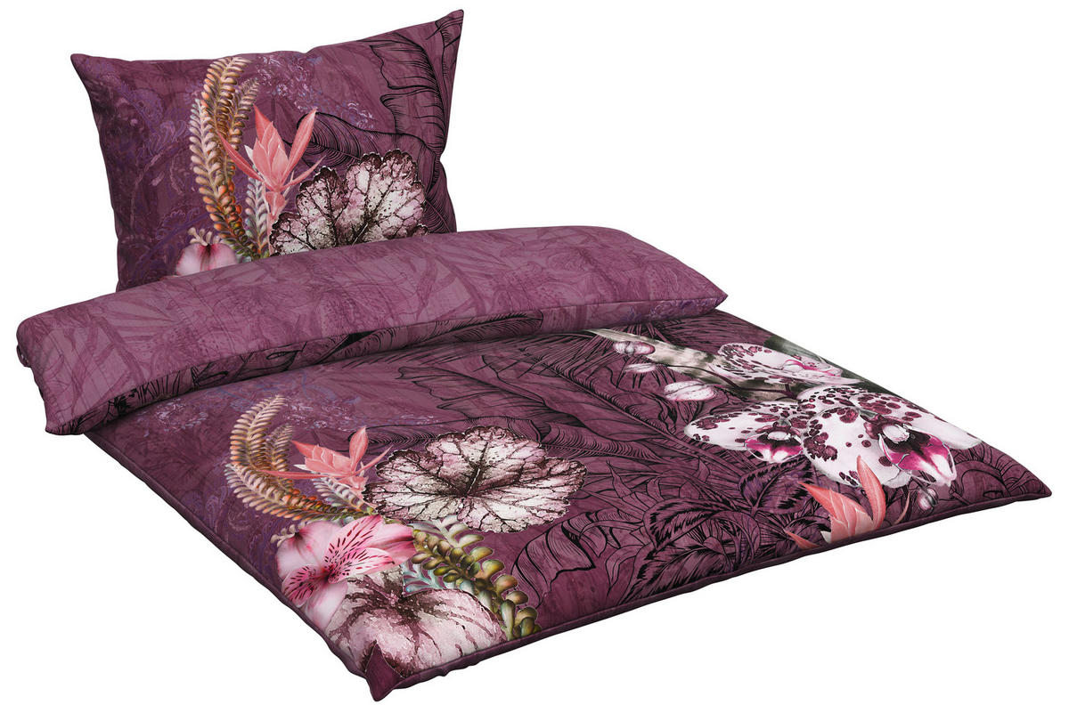 WENDEBETTWÄSCHE Renforcé 140/200 cm  - Mauve, Textil (140/200cm) - Esposa