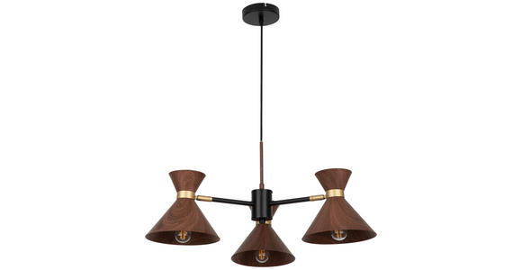 HÄNGELEUCHTE 64,5/132,5 cm  - Walnussfarben, Trend, Metall (64,5/132,5cm) - Novel